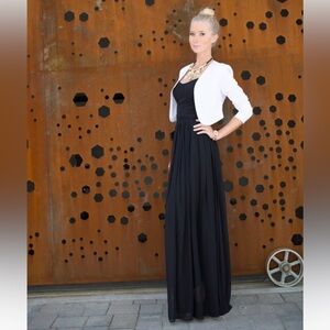 $495 NWT Rachel Zoe Black Chiffon Pleated Wide Leg Pants Size 2